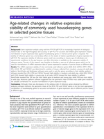 Age-related changes in relative expression stability of commonly used housekeeping genes in selected porcine tissues