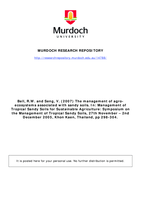 The management of agro-ecosystems associated with sandy soils