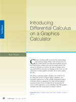 Introducing differential calculus on a graphics calculator