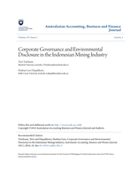 Corporate governance and environmental disclosure in the Indonesian mining industry