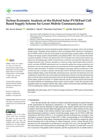 Techno-economic analysis of the hybrid solar PV/H/fuel cell based supply scheme for green mobile communication