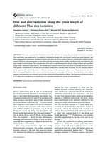 Iron and zinc variation along the grain length of different Thai rice varieties