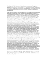 First Report of Foliar Infection of Maianthemum racemosum by Phytophthora ramorum