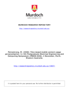 Time-based mobile content usage personalisation