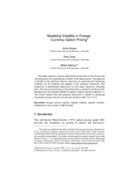 Modeling volatility in foreign currency option pricing