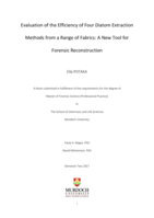Evaluation of the efficiency of four diatom extraction methods from a range of fabrics: A new tool for forensic reconstruction