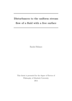 Disturbances to the uniform stream flow of a fluid with free surface