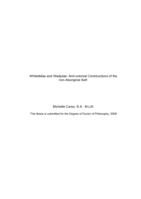 Whitefellas and wadjulas: anti-colonial constructions of the non-aboriginal self