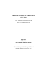 Translating hiraeth, performing adoption: art as mediation and form of cultural production