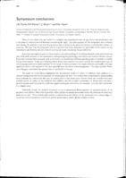 Symposium conclusions
