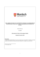 Collaborative role of government with key stakeholders in the provision of quality early childhood development in Zambia