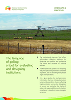The language of policy: a tool for evaluating and designing institutions