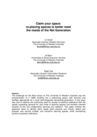 Claim your space: re-placing spaces to better meet the needs of the net generation