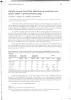 Particle size and form of the diet influence production and gastric health in growing-finishing pigs