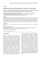 Child-Centric Intervention Research: The Devil is in the Detail