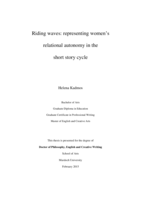 Riding waves: Representing women's relational autonomy in the short story cycle