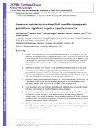Cowpox virus infection in natural field vole Microtus agrestispopulations: significant negative impacts on survival