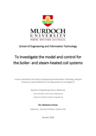 To investigate the model and control for the boiler- and steam-heated coil systems