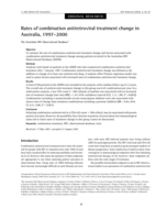 Rates of combination antiretroviral treatment change in Australia, 1997-2000