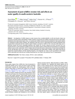 Assessment of post-wildfire erosion risk and effects on water quality in south-western Australia
