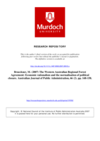 The Western Australian Regional Forest Agreement: Economic rationalism and the normalisation of political closure