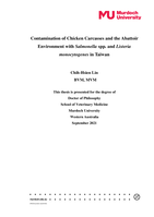 Contamination of chicken carcasses and the abattoir environment with Salmonella spp. and Listeria monocytogenes in Taiwan