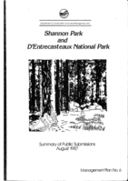 Shannon Park and D'Entrecasteaux National Park: summary of public submissions, August 1987