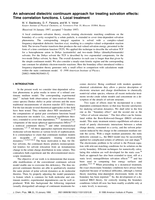 An advanced dielectric continuum approach for treating solvation effects: Time correlation functions. I. Local treatment
