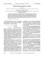 Positron-hydrogen scattering at low energies