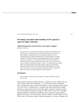 Developing conceptual understandings of the capacity to aspire for higher education