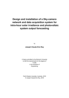 Design and installation of a Sky-camera network and data acquisition system for intra-hour solar irradiance and photovoltaic system output forecasting
