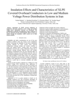 Insulation effects and characteristics of XLPE covered overhead conductors in low and medium voltage power distribution systems in Iran