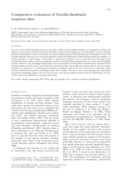 Comparative evaluation of Giardia duodenalis sequence data