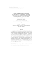 Some inferential questions in regard to analysing two-way Layouts and associated linear model theory and practice