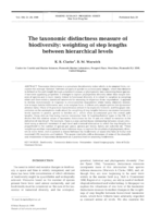 The taxonomic distinctness measure of biodiversity: weighting of step lengths between hierarchical level