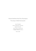 Towards distributed real-time physiological processing in mobile environments