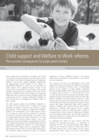 Child support and Welfare to work reforms: The economic consequences for single-parent families