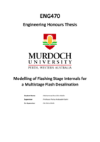Modelling of flashing stage internals for a multistage flash desalination