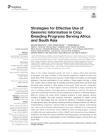 Strategies for effective use of genomic information in crop breeding programs serving Africa and South Asia
