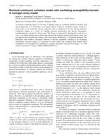 Nonlocal continuum solvation model with oscillating susceptibility kernels: A nonrigid cavity model
