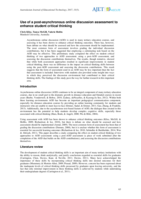 Use of a post-asynchronous online discussion assessment to enhance student critical thinking