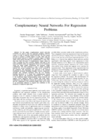 Complementary neural networks for regression problems