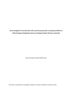 An investigation of an infection with a protozoan parasite causing mortalities in Little Penguins (Eudyptula minor) on Penguin Island, Western Australia