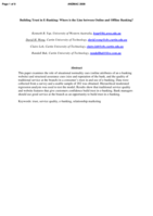 Building Trust in e-banking: Where is the Line between Online and Offline Banking?