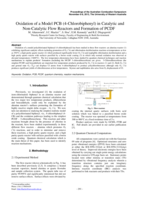 Oxidation of a model PCB (4-chlorobiphenyl) in catalytic and non-catalytic flow reactors and formation of PCDF