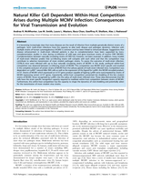 Natural killer cell dependent within-host competition arises during multiple MCMV infection: Consequences for viral transmission and evolution
