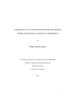 Comparative evaluation of planktonic and biofilm modes of growth in Salmonella Typhimurium