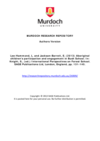 Aboriginal children's participation and engagement in Bush School