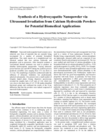 Synthesis of a hydroxyapatite nanopowder via ultrasound irradiation from calcium hydroxide powders for potential biomedical applications