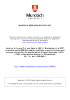 Evaluation of a WRF ensemble using GCM boundary conditions to quantify mean and extreme climate for the southwest of Western Australia (1970-1999)